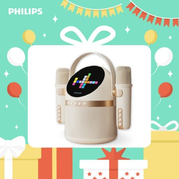 生日快樂！⚡快速出貨⚡Philips HOME系列 TAS2509WT 小福麥AI智能K歌藍牙音箱