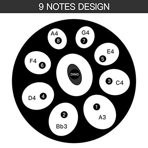 ハンドパンドラム楽器,AS TEMANハンドパンニ短調9ノート22インチスチールハンドドラム,ソフトハンドパンバッ