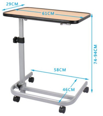 永大醫療~(需自行組裝)可收可調角度輪餐桌板/移動式餐桌版/升降餐桌板/工作桌/床上桌(搭配病床/輪椅均可使用)~特價1980元