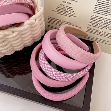 粉色發箍網紅甜美發捆高顱頂夏天新款壓發女款發卡頭箍頭飾