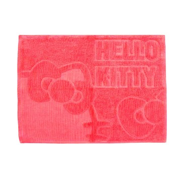 Kitty 毛巾布材質雙面腳踏墊  45 x 60cm  1個  紅色