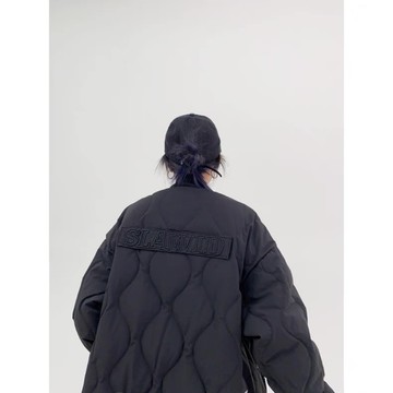 【RICECAKE & OISIS】美式棒球服 葫蘆格刺繡 羽絨服外套 高級感 百搭 棉衣 夾克 女