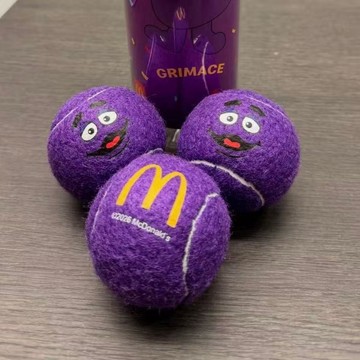 香港麥當勞滑嘟嘟網球 Grimace紫色毛絨限定周邊收藏擺件生日禮物 禮物