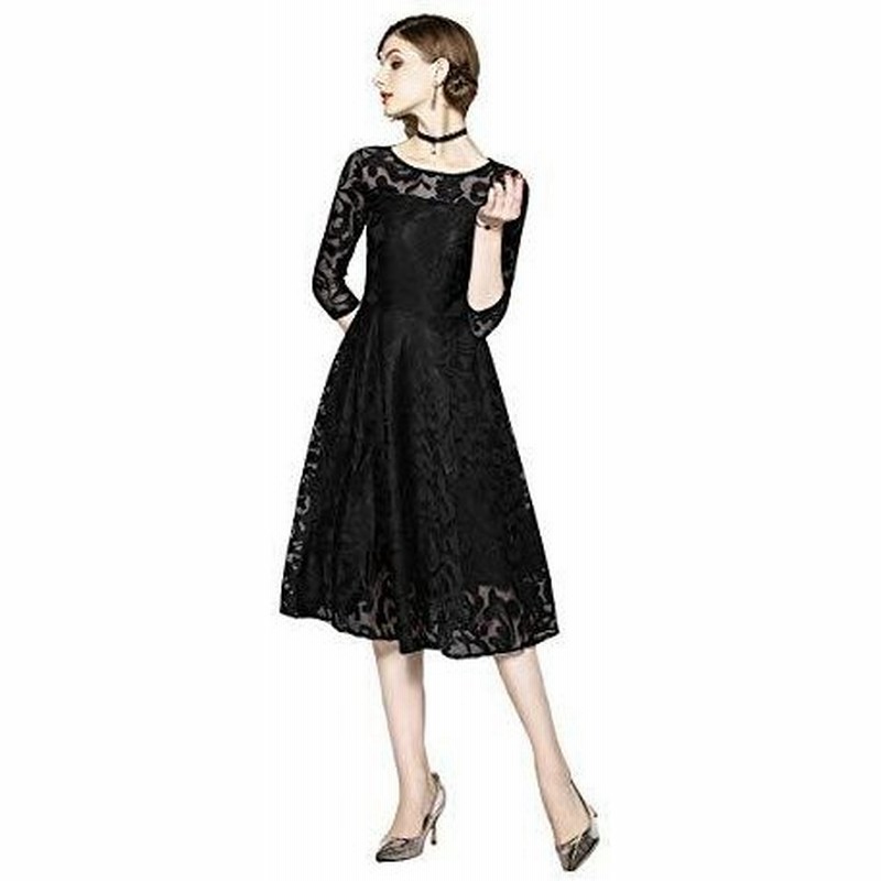 Vemaorレディース ワンピース ドレス レース 春 夏 レースワンピース ロングドレス 刺繍 パーティー 膝丈 通販 Lineポイント最大0 5 Get Lineショッピング