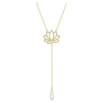 【SWAROVSKI】施華洛世奇 蓮花垂吊項鍊