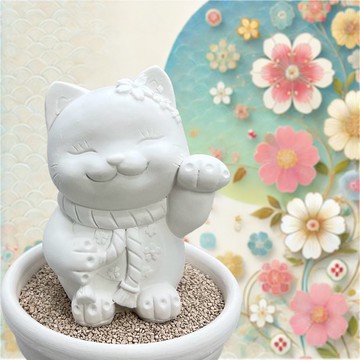 開運招財 花耳招財貓小盤組 搭配精油香氛實用美觀 開店禮首選