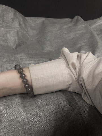 三石宙禮 獨家灰瑪瑙手鏈10毫米