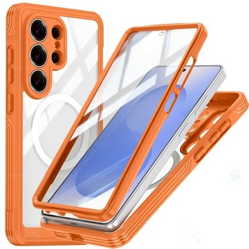 360全包 雙面玻璃 殼膜一體 無線磁吸 適用於 三星 S26  S25 S24 S23 Ultra  S26+ 保護殼
