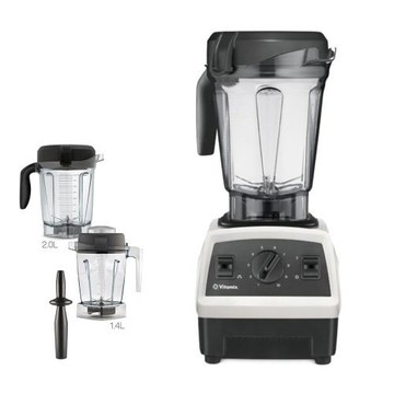 送7-11商品卡1200元★美國Vitamix全食物調理機探索者+1.4公升雙杯組白色果汁機E320-W