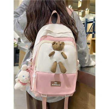 書包女初中生韓版可愛小熊小學生背包小眾ins風森系高中生雙肩包