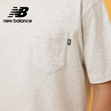 [New Balance]口袋短袖上衣_男性_淺灰色_MT51501AHH