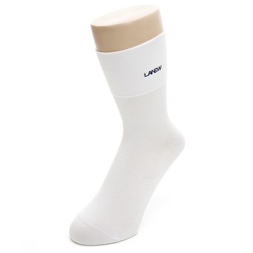 健康無痕紳士中筒襪-白(男298730384)