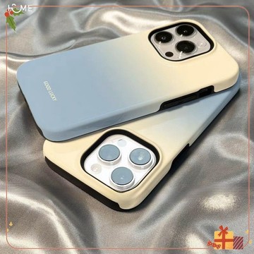 新品17手機殼.菲林二合一藍色漸變蘋果15promax手機殼iPhone14Pro/13/12/16防摔