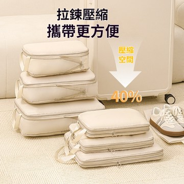 旅行收納袋七件組【嬰為愛✨嚴選精品】旅行收納包 旅行袋 防水牛津布 壓縮袋 收納包 旅行包 束口袋 加厚款 行李收納