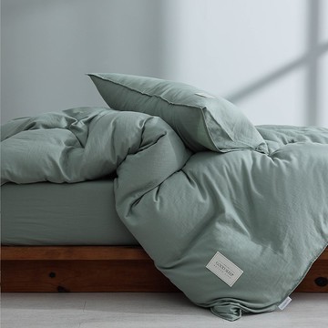 和織輕捻紗雙人薄被套(180x210cm)/竹青