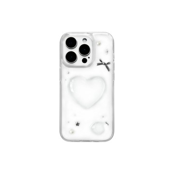 【O'CLOCK STUDIO】Pure Clear 晶透愛心 滴膠全包防摔iPhone 手機殼｜iPhone 手機殼