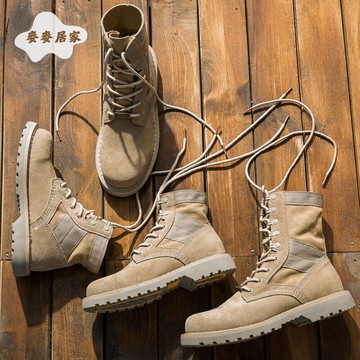 2018新款戰狼2真皮機車馬丁靴 女英倫風學生百搭chic短靴 女平底男[PP0506051]