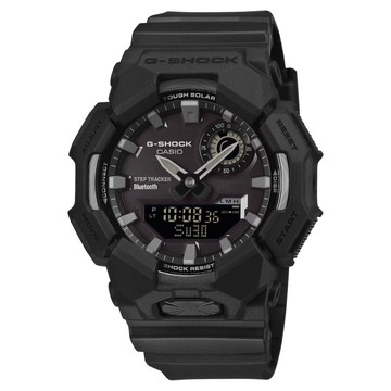 【CASIO 卡西歐】G-SHOCK 精細雕琢 藍芽太陽能電力 雙顯錶款 黑色 GA-B010-1A1_49.3mm
