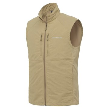 MONT-BELL 男 TREKKING VEST 防風防潑水休閒運動背心.立領拉鍊開襟背心/登山健行戶外活動適用/1103332 TN 卡其