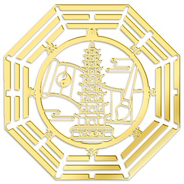 八卦文昌 開運金屬貼  金色  4.5 x 4.5cm