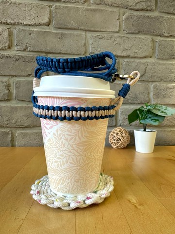 編織飲料提帶/柔霧編織/可扣式/提繩