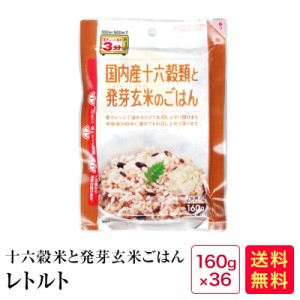 レトルトご飯 国内産十六穀類と発芽玄米のごはん160g×36食入り