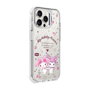三麗鷗 iPhone 全系列 防震雙料隱形立架彩鑽手機殼-歡樂美樂蒂