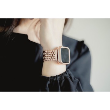 【1-11代, SE可用】多色可選 獨特波點造型Apple Watch金屬錶帶45 40 46 41 42 49mm