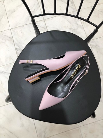 oblique line new york flat slingback lavender