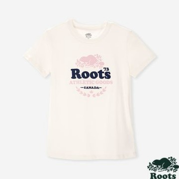 Roots 女裝 ROOTS ATHLETIC GOODS 短袖上衣（米白色）