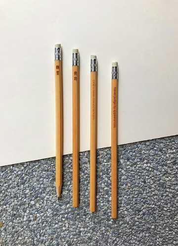 客製商品 雷射雕刻 原木鉛筆(1組4枝) 可雕刻文字姓名