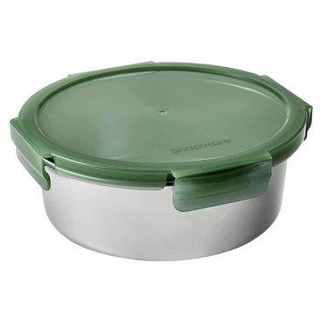 Corelle Brands 康寧餐具 Snapware Eco Fresh 可微波 316 不鏽鋼保鮮盒 1550ml  不鏽鋼 銀色 + 綠色  1個