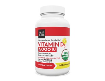 Vibrant Health Vitamin D3 4000 IU - 100 Organitabs