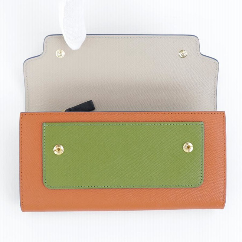 MARNI マルニ 財布・コインケース 緑xベージュx黒 2108425E0155 MARNI マルニ カードケース コインケース 本革 スリム バイ