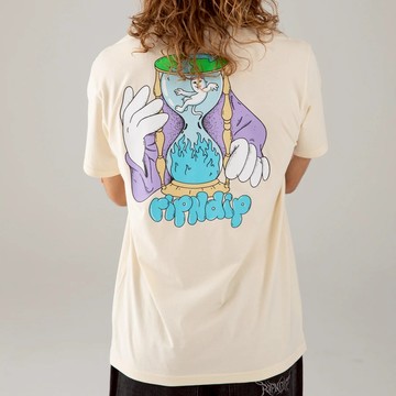 RIPNDIP TIME TURNER TEE 米白色 短袖T恤 中指猫 台灣總代理-ALL