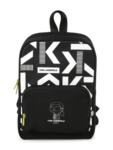 Karl Lagerfeld Kids - K/Ikonik logo-print backpack - kids - Polyester - One Size - Black