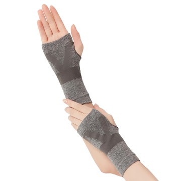 Cervin 日本製 紅外線備長炭保暖護腕 J11-20-01  腕圍15-20cm  灰色  1雙