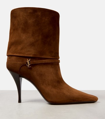 Saint Laurent Niki 90 suede ankle boots