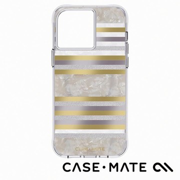 美國 CASE·MATE iPhone 14  Karat Pearl Stripes 璀璨條紋環保抗菌防摔保護殼MagSafe版 14 Pro
