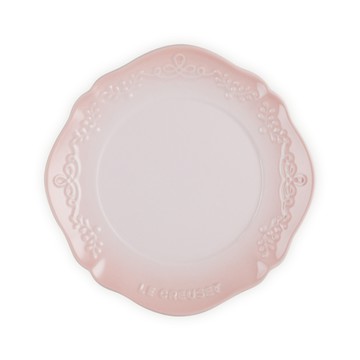 LE CREUSET 永恆花蕾系列 圓形淺盤 22cm 貝殼粉 餐盤 造型盤