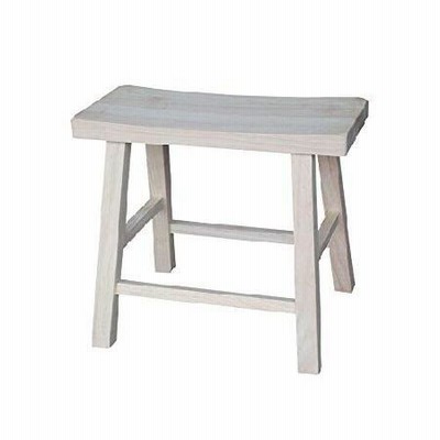International Concepts 18-Inch Saddle Seat Stool, Unfinished