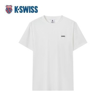 K-SWISS 短袖T恤 T-SHIRTKC7622MHTS06 男上衣 男裝 白色 109868-115