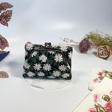 【小雛菊】口金拉鍊零錢包