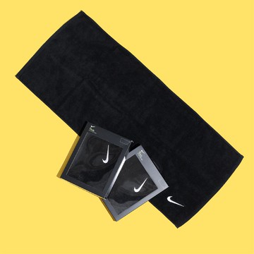 毛巾 Solid Core Towel 黑 白 運動 浴巾 純棉 吸水性佳 N100154101-0NS