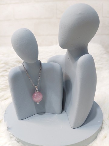 天然老礦粉水晶項鍊