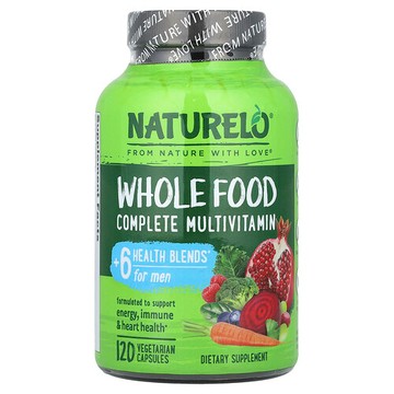 NATURELO, 男性全食多維生素，120 粒素食膠囊
