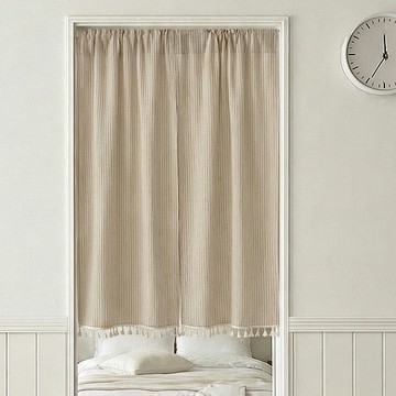 Hoom禾慕生活 日系棉麻門簾 單開簾  85 x 140cm  奶茶可可