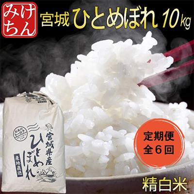 ふるさと納税 村田町 宮城県産ひとめぼれ 精米10kg全6回