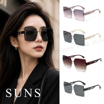 【SUNS】時尚韓版ins方框墨鏡/太陽眼鏡 抗UV(81504)