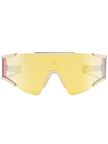 Balmain Eyewear - Fleche oversized-frame sunglasses - unisex - Nylon/Titanium - One Size - Yellow